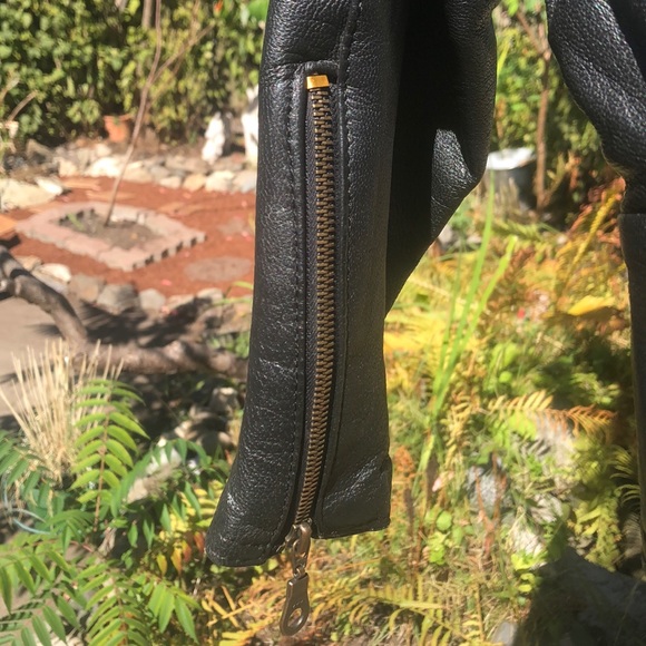 Vintage Boxy Leather Jacket Size 10 - Picture 4 of 6